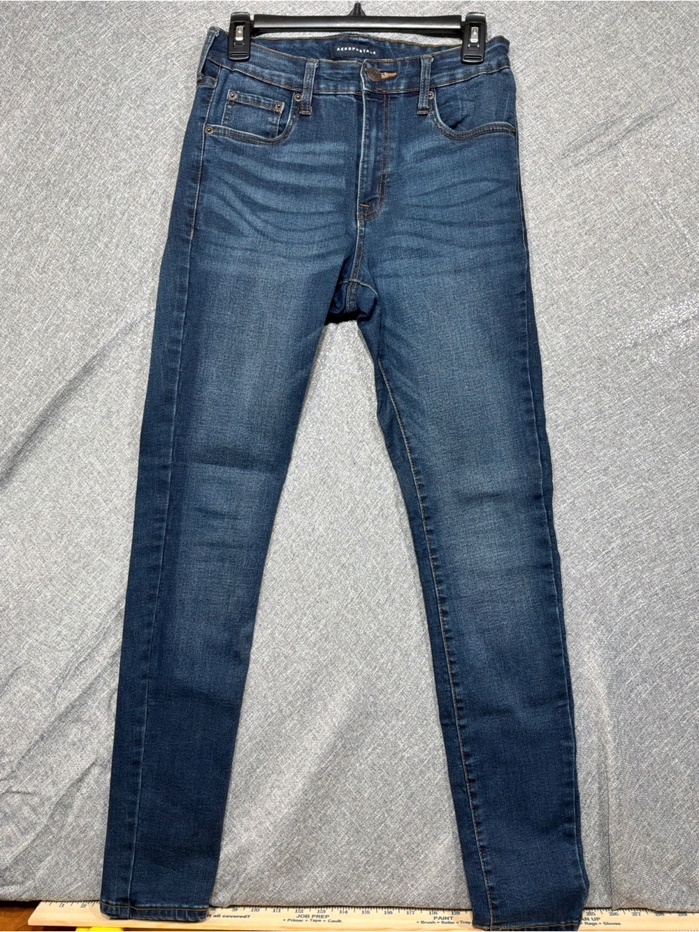 Aeropostale Woman’s Skinny Jeans in Dark Blue  with fading